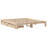 Bed frame without mattress 180x200 cm solid pine wood