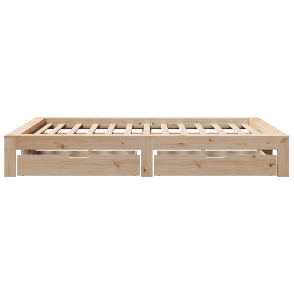 Bed frame without mattress 160x200 cm solid pine wood