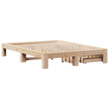 Bed frame without mattress 160x200 cm solid pine wood