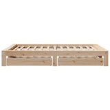 Bed frame without mattress 150x200 cm solid pine wood