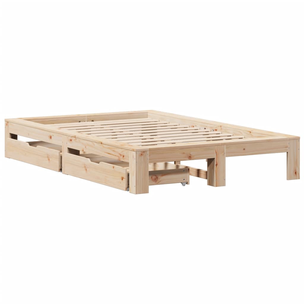 Cadre de lit sans matelas 120x200 cm bois de pin massif