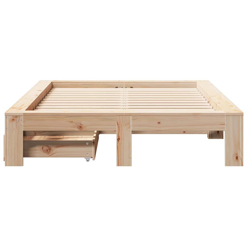 Cadre de lit sans matelas 120x200 cm bois de pin massif