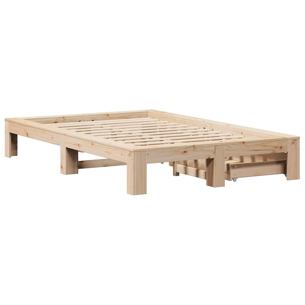 Cadre de lit sans matelas 120x200 cm bois de pin massif