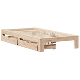 Cadre de lit sans matelas 100x200 cm bois massif de pin