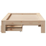 Cadre de lit sans matelas 100x200 cm bois massif de pin