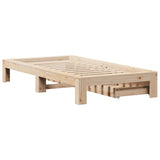 Cadre de lit sans matelas 100x200 cm bois massif de pin