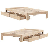 Cadre de lit sans matelas 100x200 cm bois massif de pin