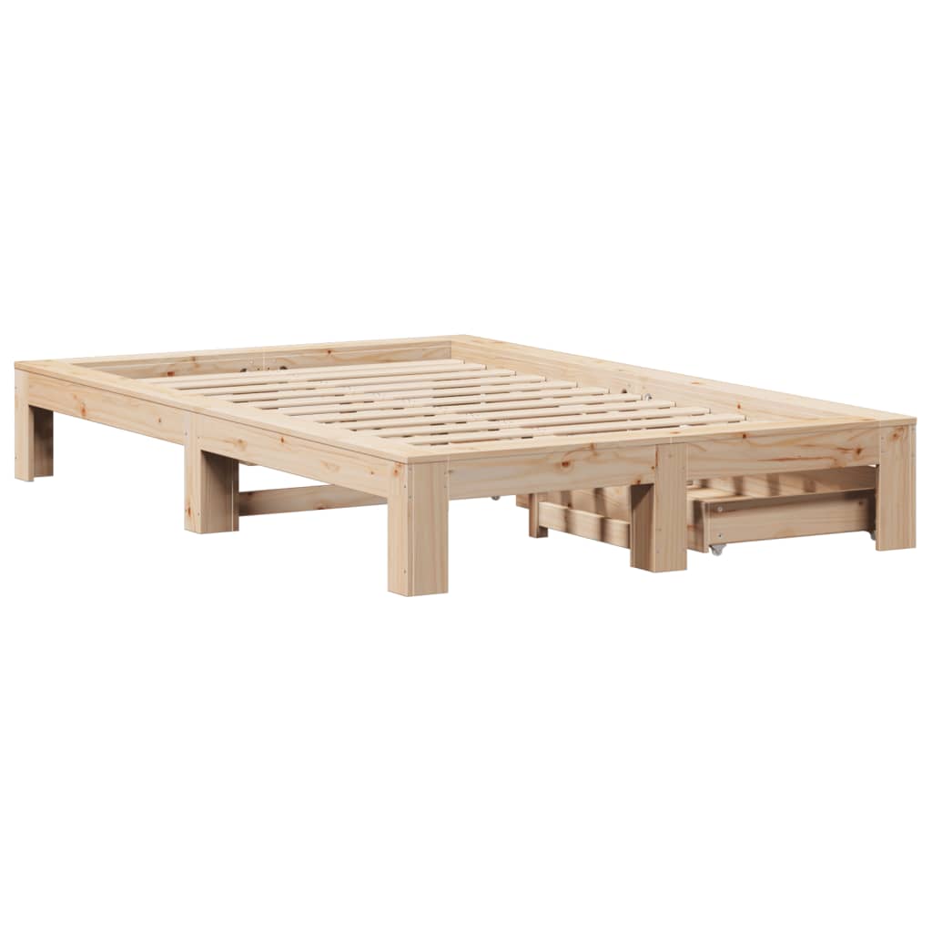 Cadre de lit sans matelas 120x190 cm bois de pin massif