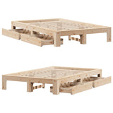 Cadre de lit sans matelas 120x190 cm bois de pin massif