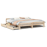 Bed frame without mattress 180x200 cm solid pine wood