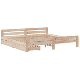 Bed frame without mattress 180x200 cm solid pine wood