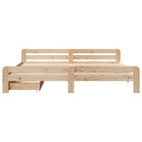 Bed frame without mattress 180x200 cm solid pine wood