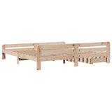 Bed frame without mattress 180x200 cm solid pine wood