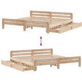 Bed frame without mattress 180x200 cm solid pine wood