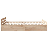 Bed frame without mattress 160x200 cm solid pine wood