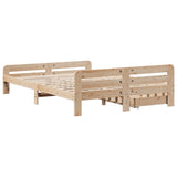 Bed frame without mattress 160x200 cm solid pine wood