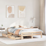 Bed frame without mattress 160x200 cm solid pine wood