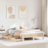 Cadre de lit sans matelas 140x200 cm bois massif de pin