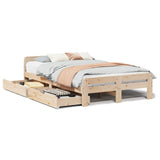 Cadre de lit sans matelas 120x200 cm bois de pin massif