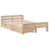 Cadre de lit sans matelas 120x200 cm bois de pin massif