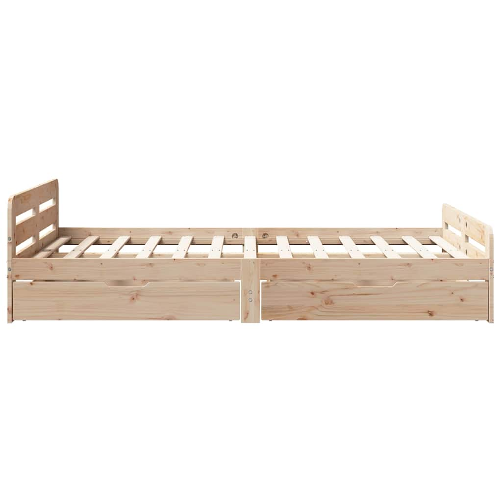 Cadre de lit sans matelas 120x200 cm bois de pin massif