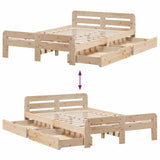 Cadre de lit sans matelas 120x200 cm bois de pin massif