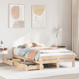 Cadre de lit sans matelas 120x200 cm bois de pin massif