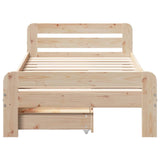 Cadre de lit sans matelas 100x200 cm bois massif de pin