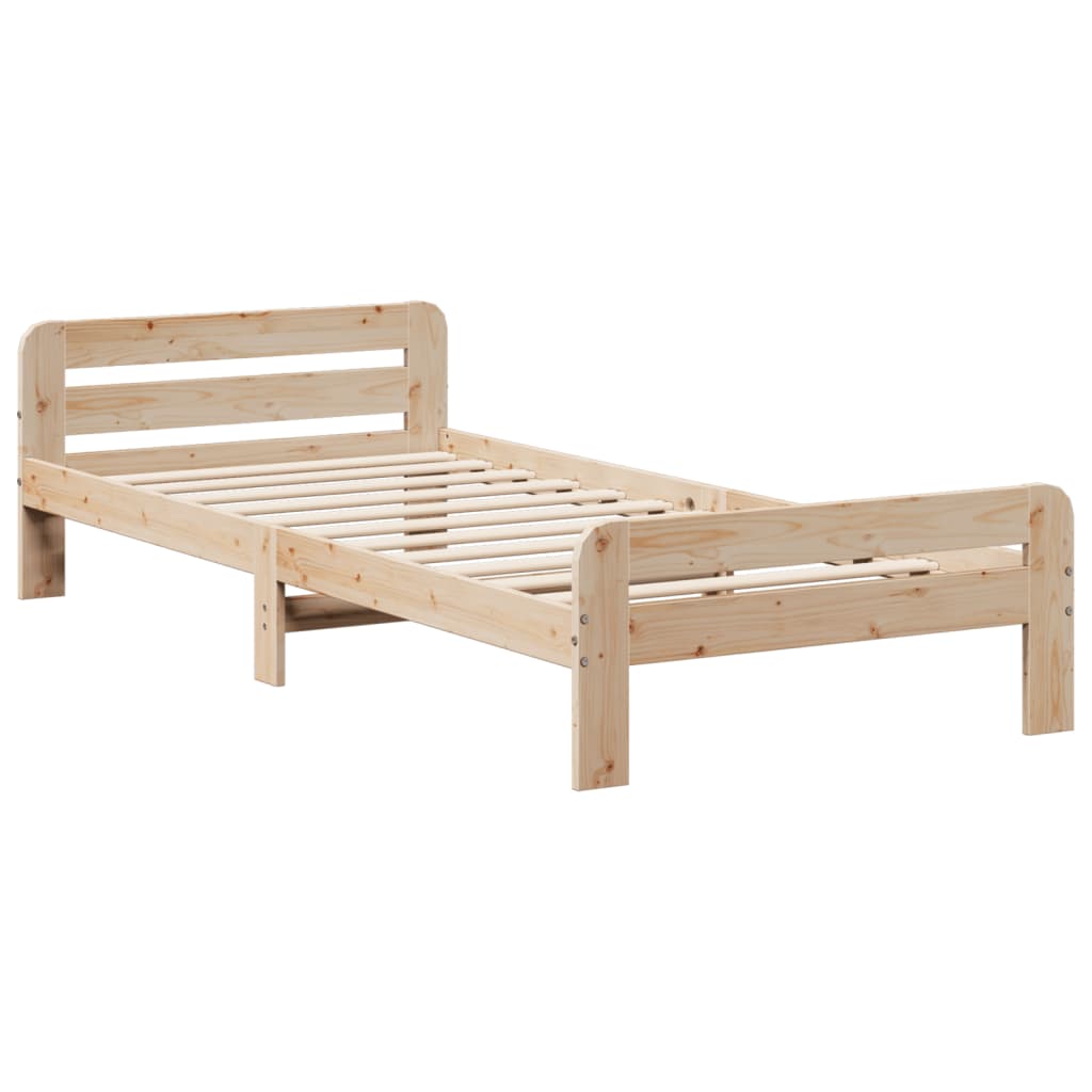 Cadre de lit sans matelas 100x200 cm bois massif de pin