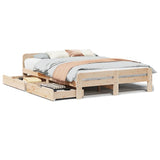 Cadre de lit sans matelas 140x190 cm bois de pin massif