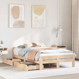 Cadre de lit sans matelas 120x190 cm bois de pin massif