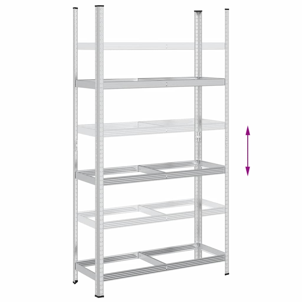 Étagère à pneus à 3 niveaux argent 110x40x200 cm acier