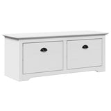 Banc de couloir BODO blanc 114x40x45 cm