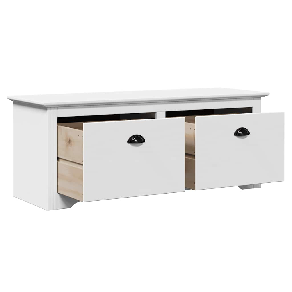 Banc de couloir BODO blanc 114x40x45 cm