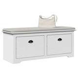 Banc de couloir BODO blanc 114x40x45 cm