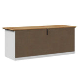 Banc de couloir BODO blanc et marron 114x40x45 cm