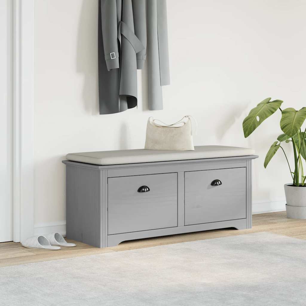 Banc de couloir BODO gris 114x40x45 cm