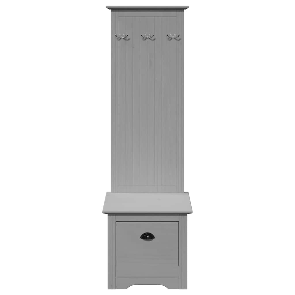 Hallway cabinet with hooks BODO grey 50x40x157 cm