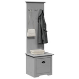 Armoire de couloir avec crochets BODO gris 50x40x157 cm