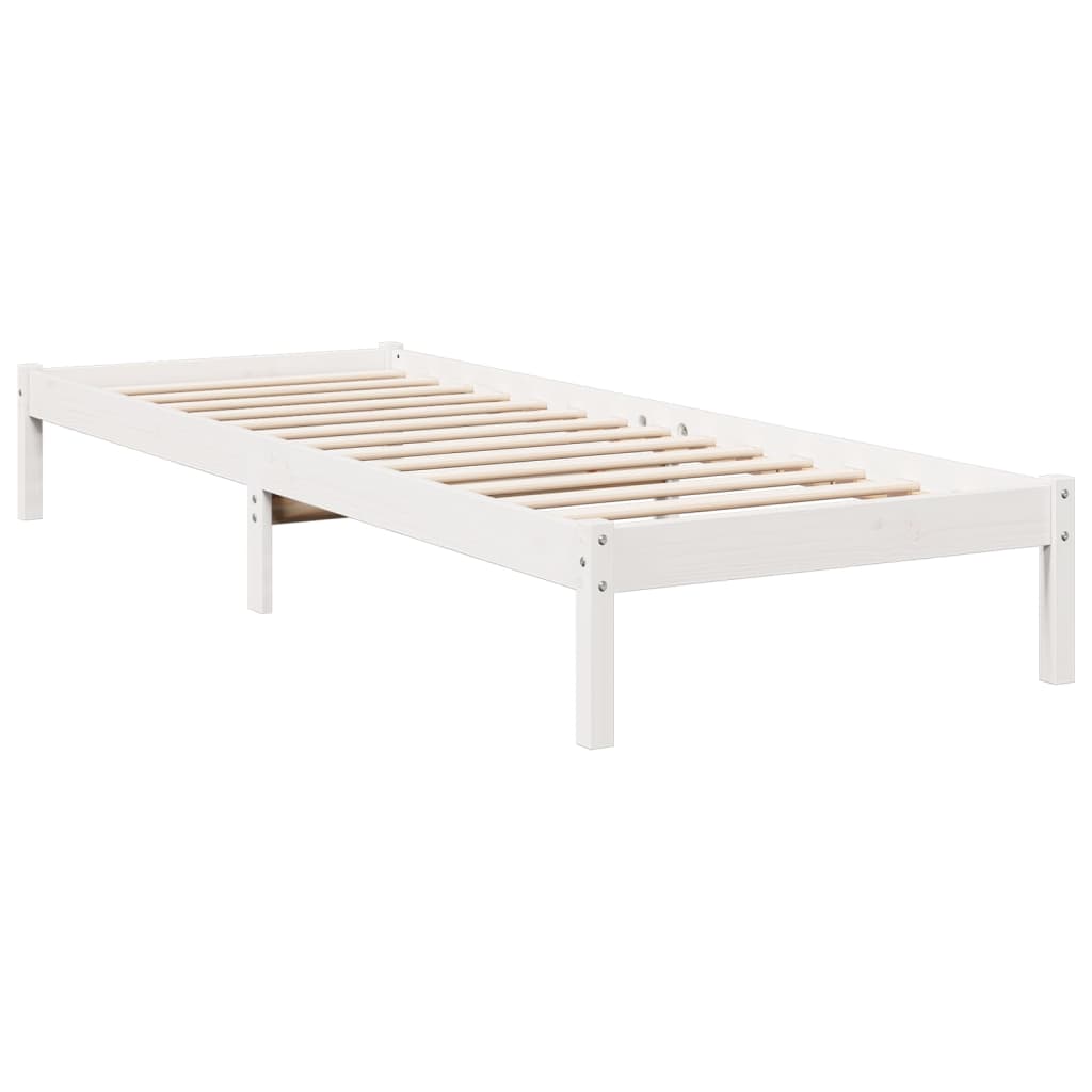 Cadre de lit extra long sans matelas 80x210 cm bois massif pin