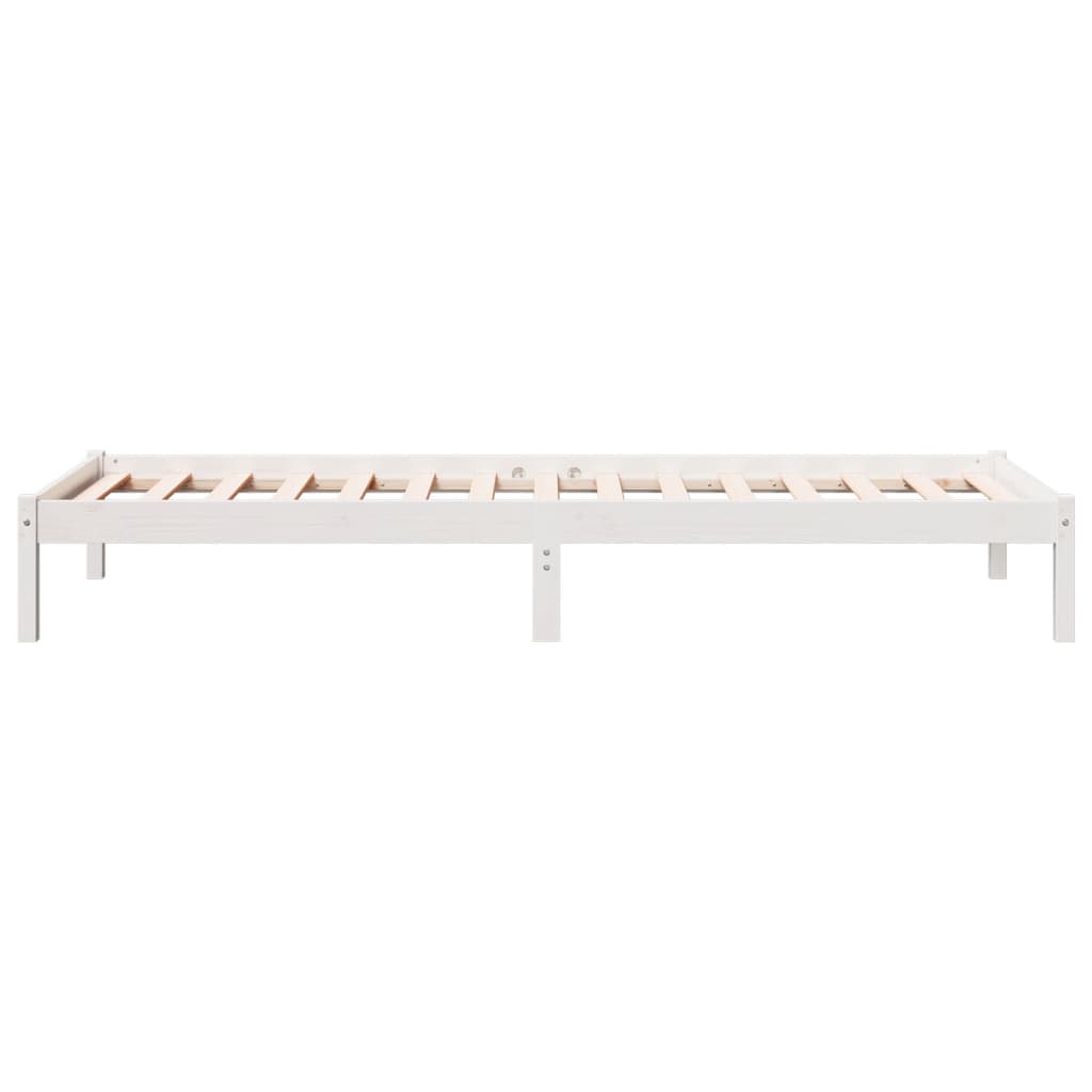 Cadre de lit extra long sans matelas 80x210 cm bois massif pin