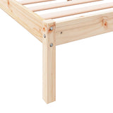 Cadre de lit extra long sans matelas 90x210 cm bois massif pin