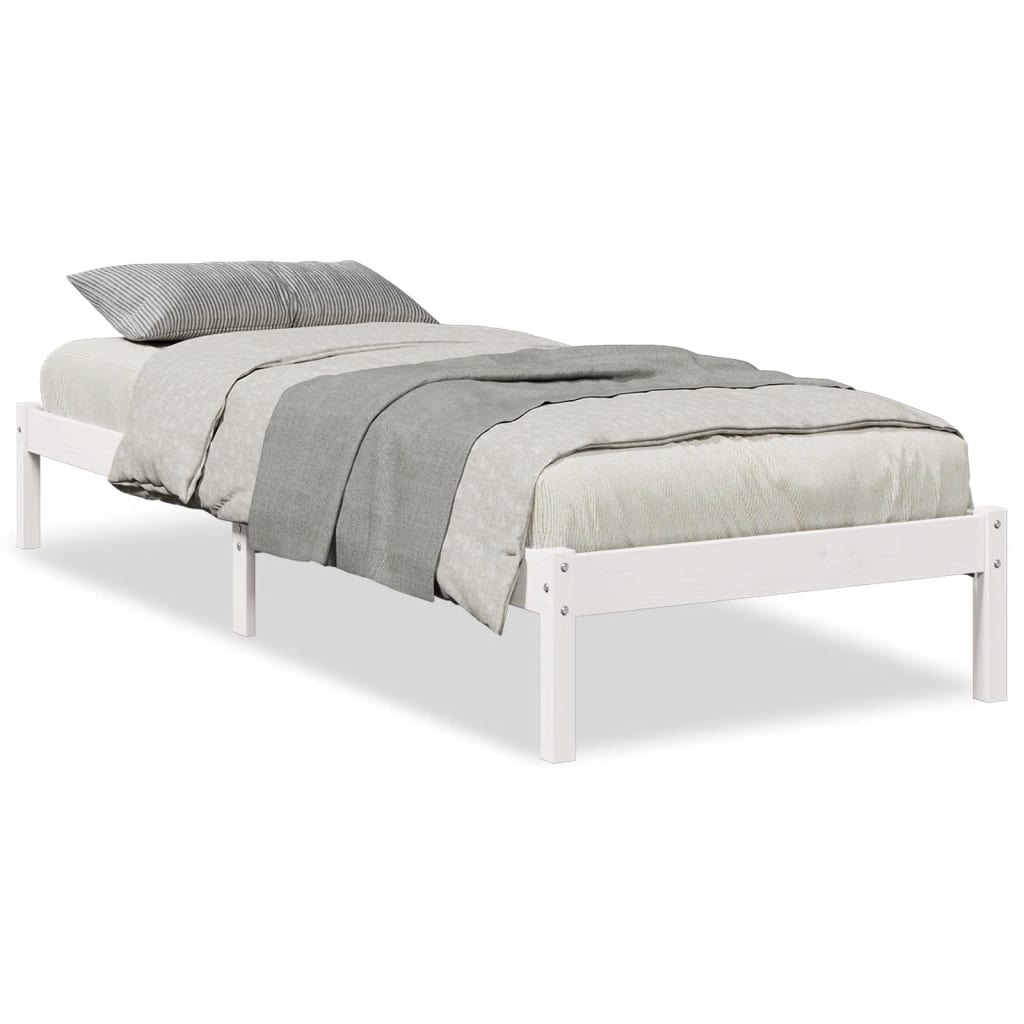 Cadre de lit extra long sans matelas 90x210 cm bois massif pin