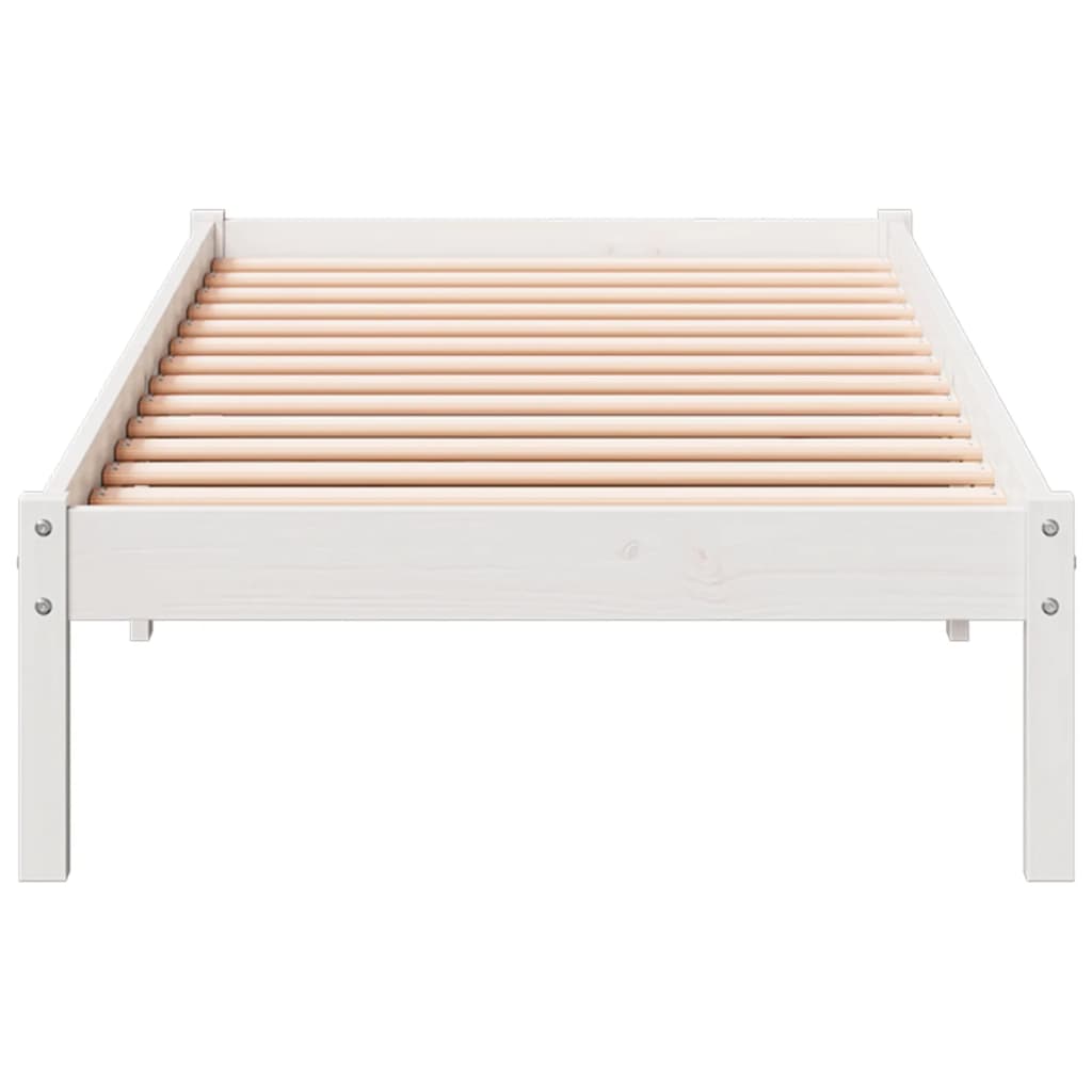 Cadre de lit extra long sans matelas 90x210 cm bois massif pin