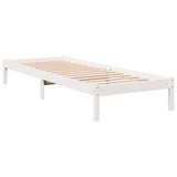 Cadre de lit extra long sans matelas 90x210 cm bois massif pin