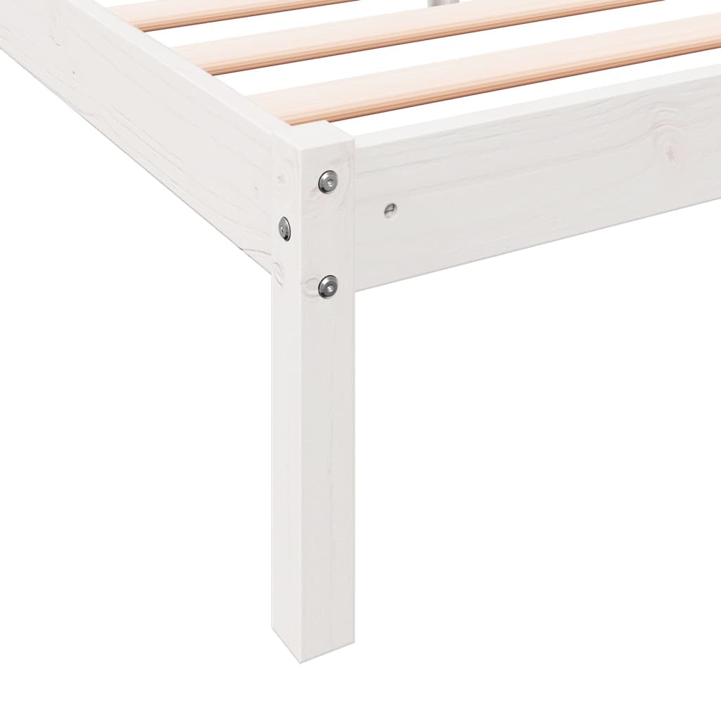 Cadre de lit extra long sans matelas 90x210 cm bois massif pin