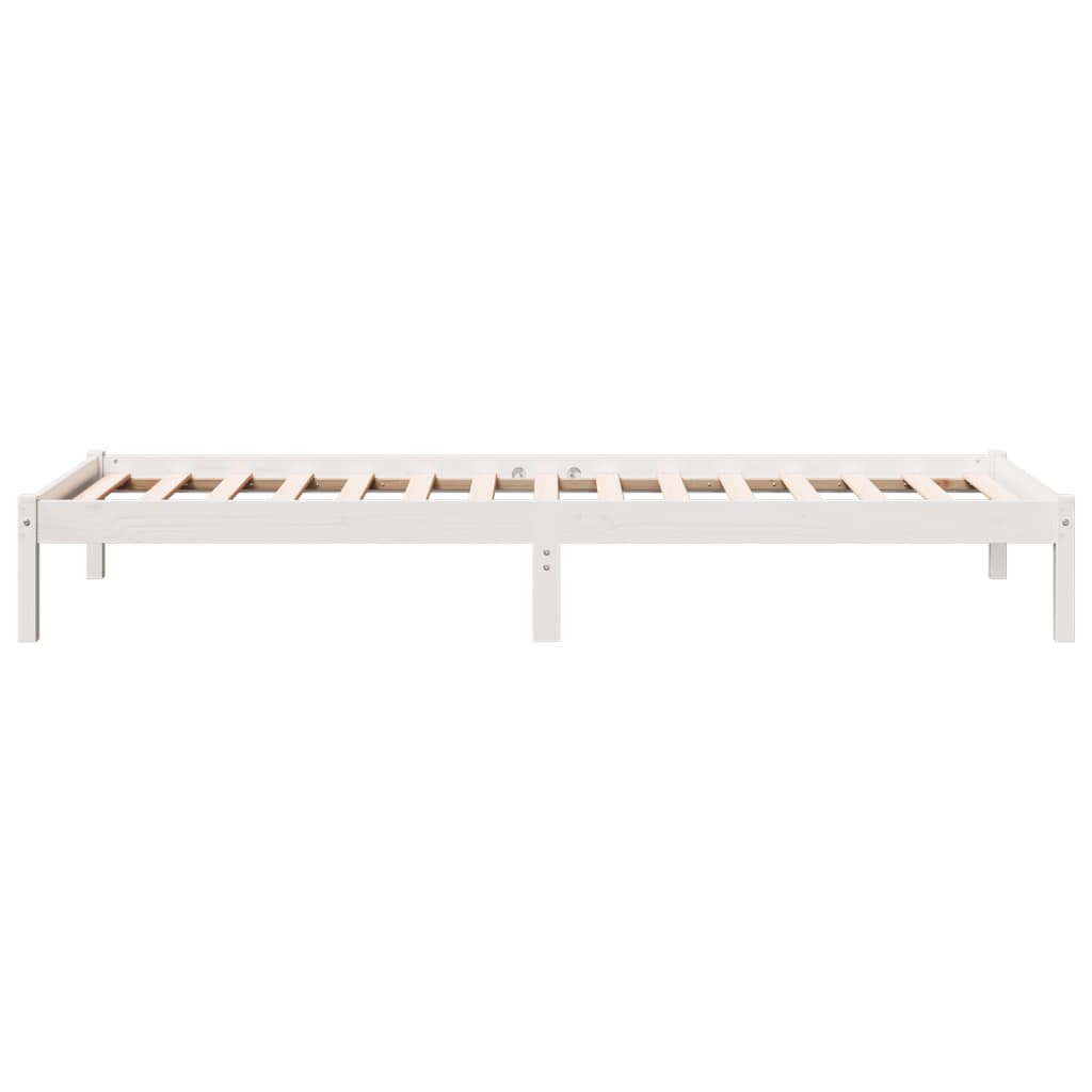 Cadre de lit extra long sans matelas 100x210 cm bois massif pin