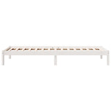 Cadre de lit extra long sans matelas 100x210 cm bois massif pin