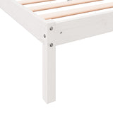 Cadre de lit extra long sans matelas 100x210 cm bois massif pin