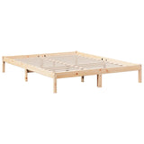 Cadre de lit extra long sans matelas 140x210 cm bois massif pin